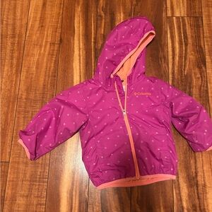 Columbia Fuchsia and Peach Hooded Jacket